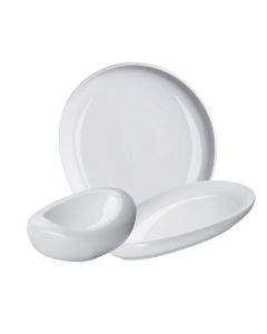 NINFA Matt and Shiny White tableware set