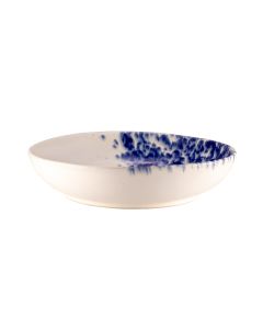 PHOBOS White Bowl with Blue Reactive Dots Ø cm 28