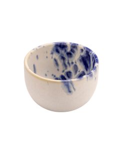 PHOBOS White Bowl with Blue Reactive Dots Ø cm 8,5
