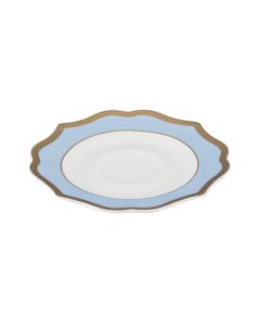 IONICA Light Blue Tea Saucer with Gold Rims Ø cm 15,5