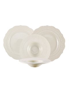 SKALISTOS Ivory Embossed tableware set