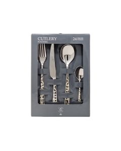 SYBARIS Mirror Finish Stainless Steel Cutlery Set 24 Pieces
