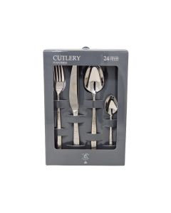 TARAS Mirror Finish Stainless Steel Cutlery Set 24 Pieces