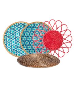 TERSICORE Charger Plate set - Rattan